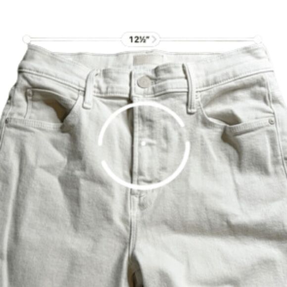 Mother Women's Denim Sleeping Beauty Runaway Flare Jeans Cream Size 27 NWOT - Picture 6 of 12